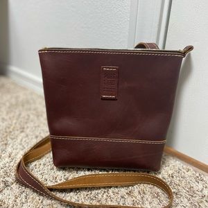 Portland Leather Goods festival crossbody in cognac